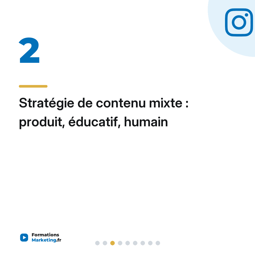 Stratégie de contenu mixte : produit, éducatif, humain