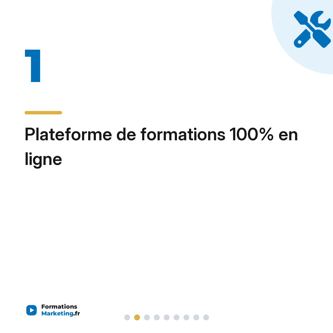 Plateforme de formations 100% en ligne