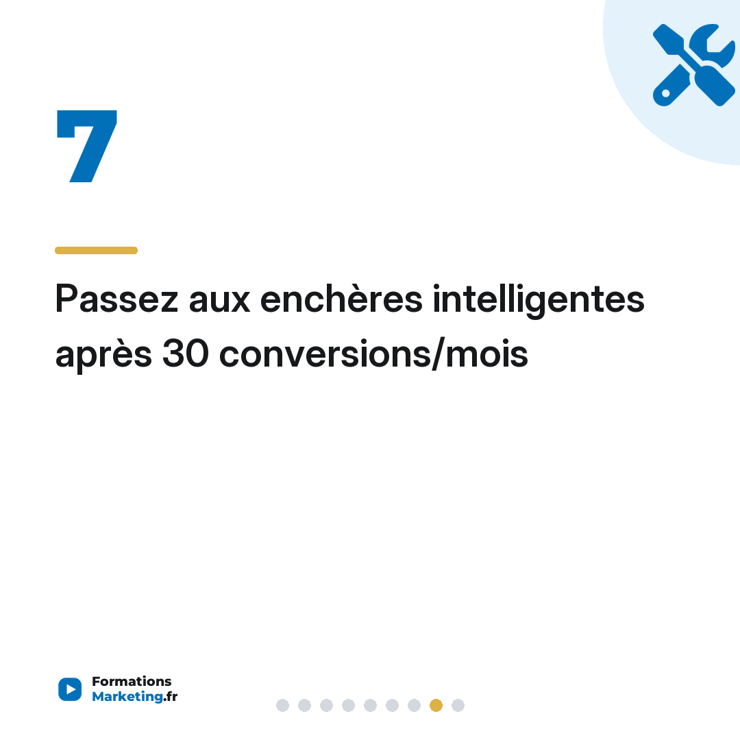 Passez aux enchères intelligentes après 30 conversions/mois