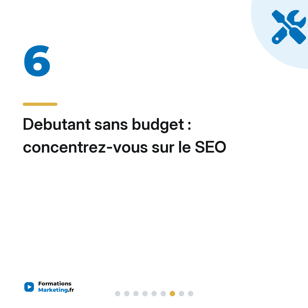 Debutant sans budget : concentrez-vous sur le SEO