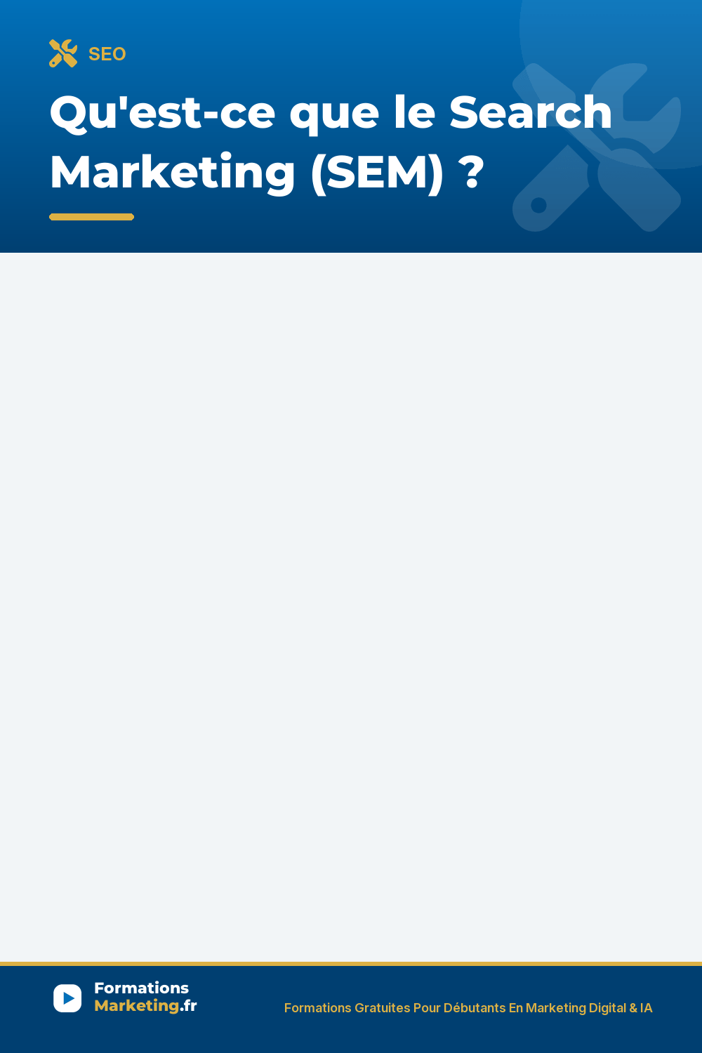 Qu'est-ce que le Search Marketing SEM : SEO gratuit et progressif, SEA payant et immediat, comment les combiner