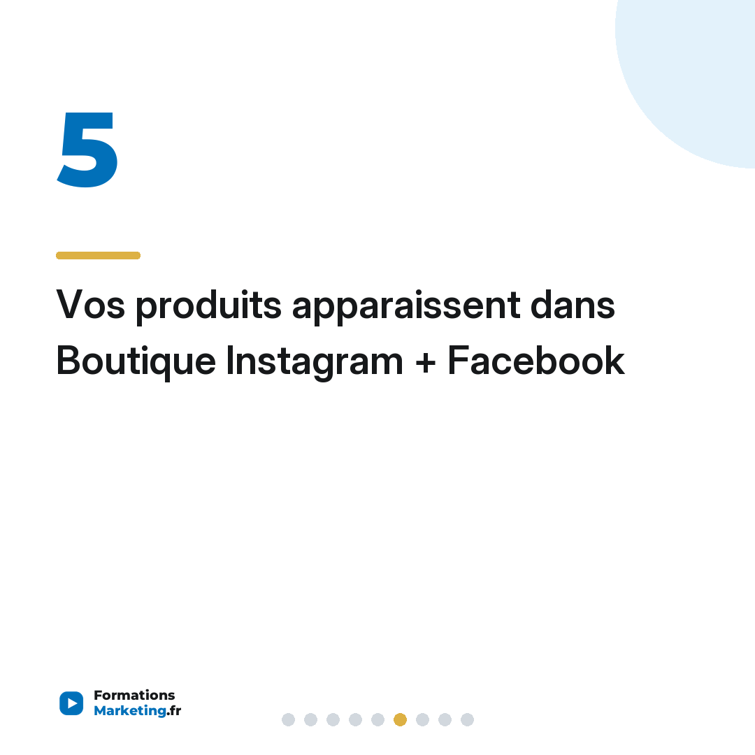 Vos produits apparaissent dans Boutique Instagram + Facebook