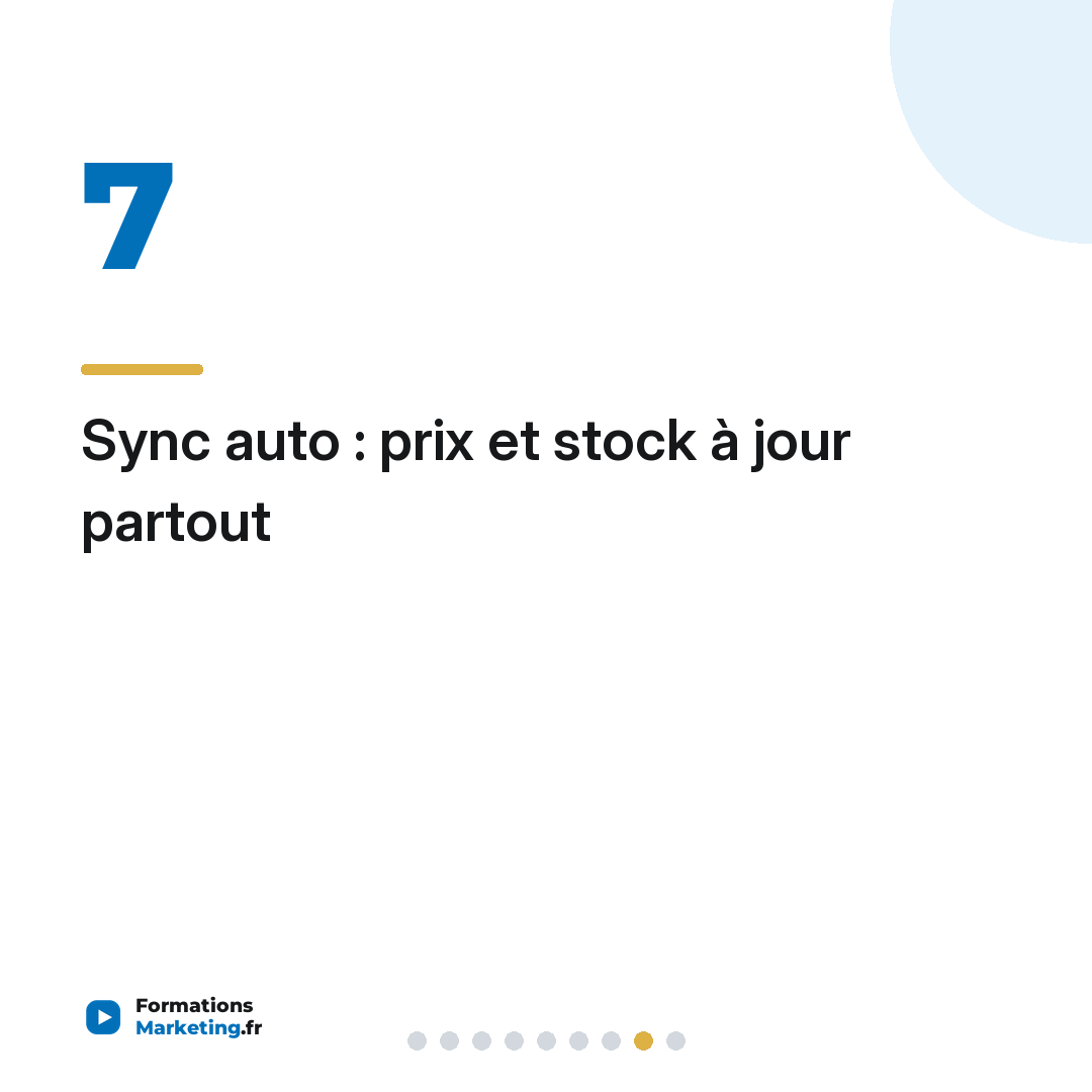 shopify facebook instagram carrousel 8 Sync auto : prix et stock à jour partout