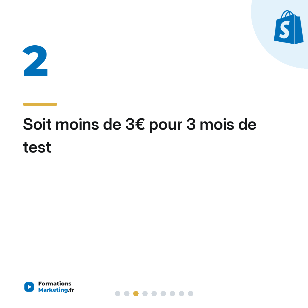 Soit moins de 3€ pour 3 mois de test