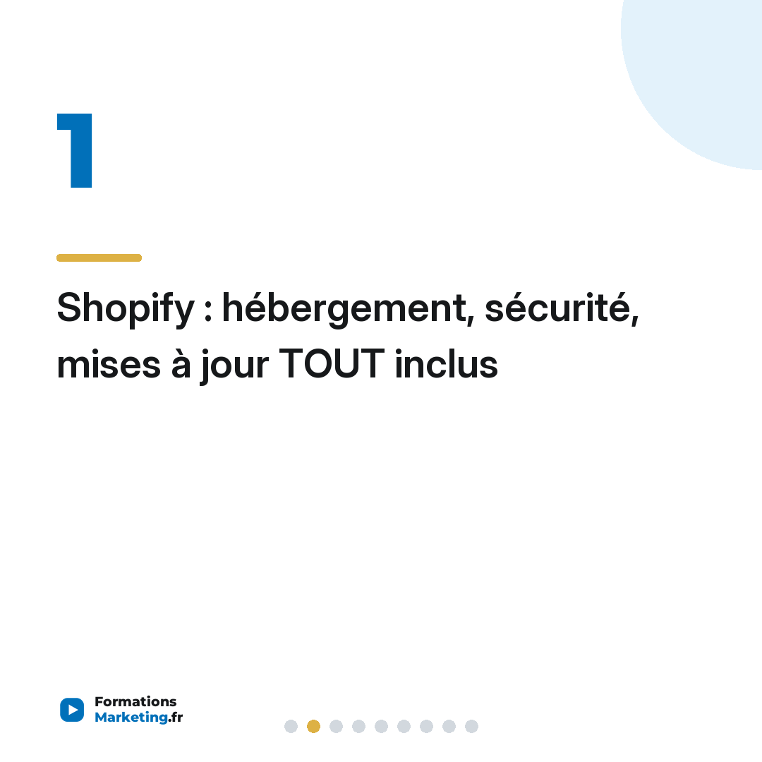 Shopify : hébergement, sécurité, mises à jour TOUT inclus