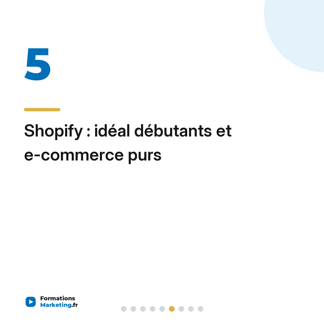 Shopify : idéal débutants et e-commerce purs