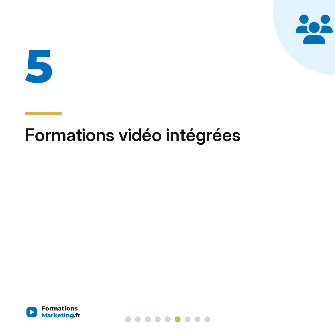 Formations vidéo intégrées