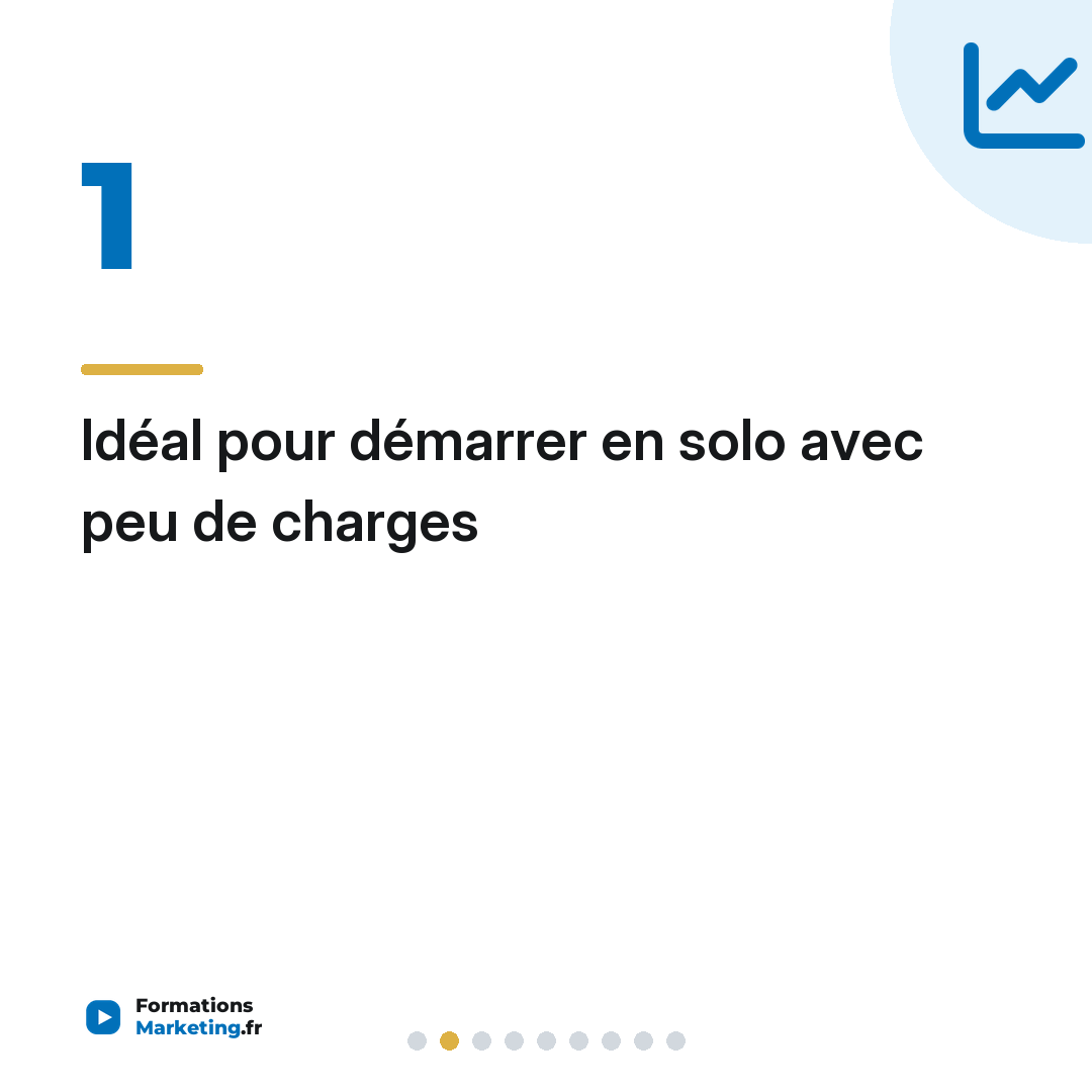 Idéal pour démarrer en solo avec peu de charges