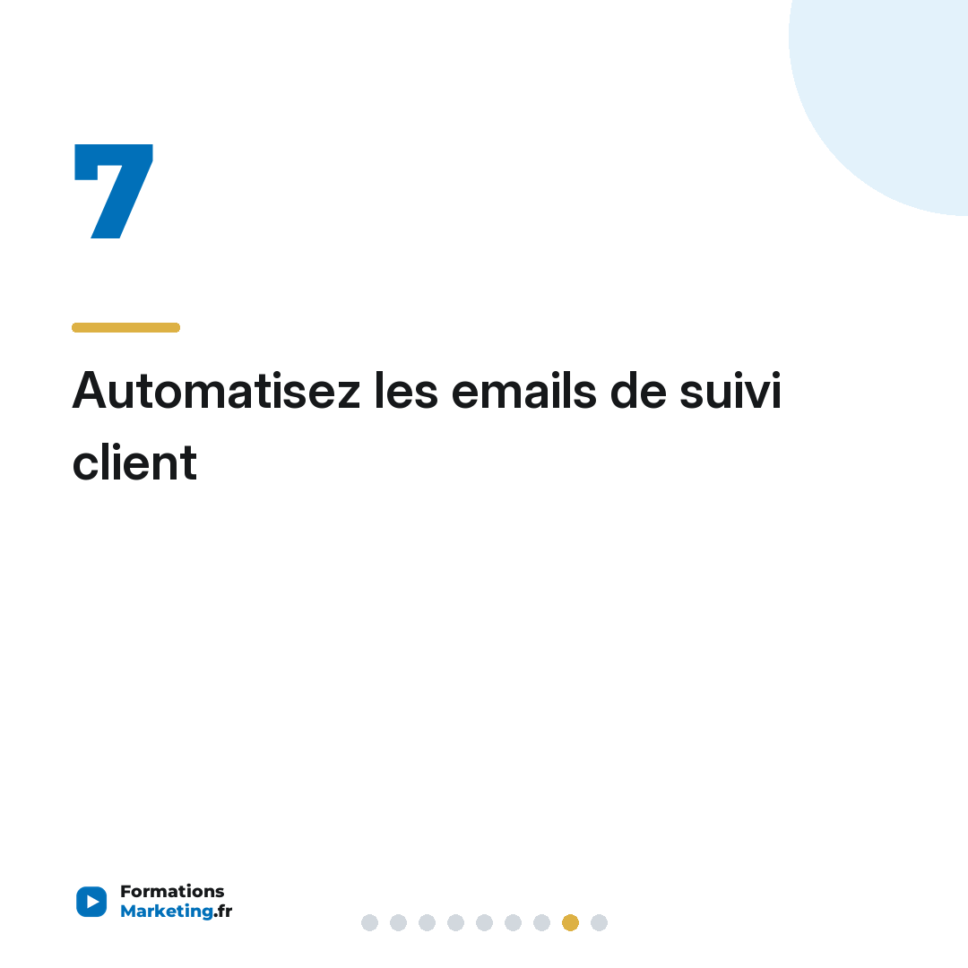 Automatisez les emails de suivi client