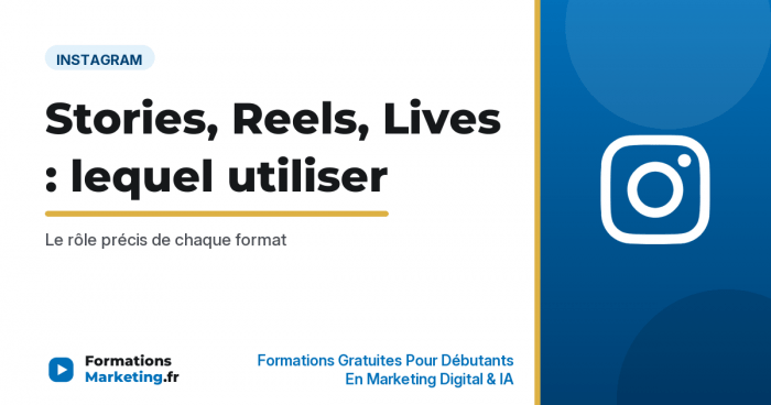 Stories, Reels, Lives : comment bien les utiliser - formationsmarketing.fr