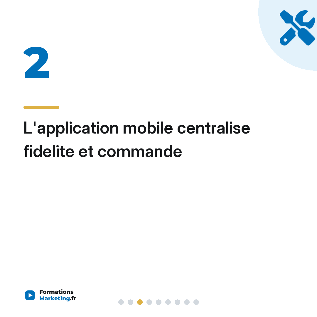 L'application mobile centralise fidelite et commande