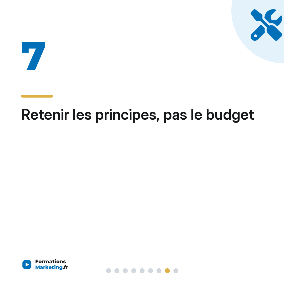 Retenir les principes, pas le budget