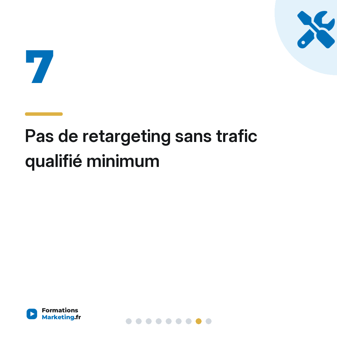 Pas de retargeting sans trafic qualifié minimum