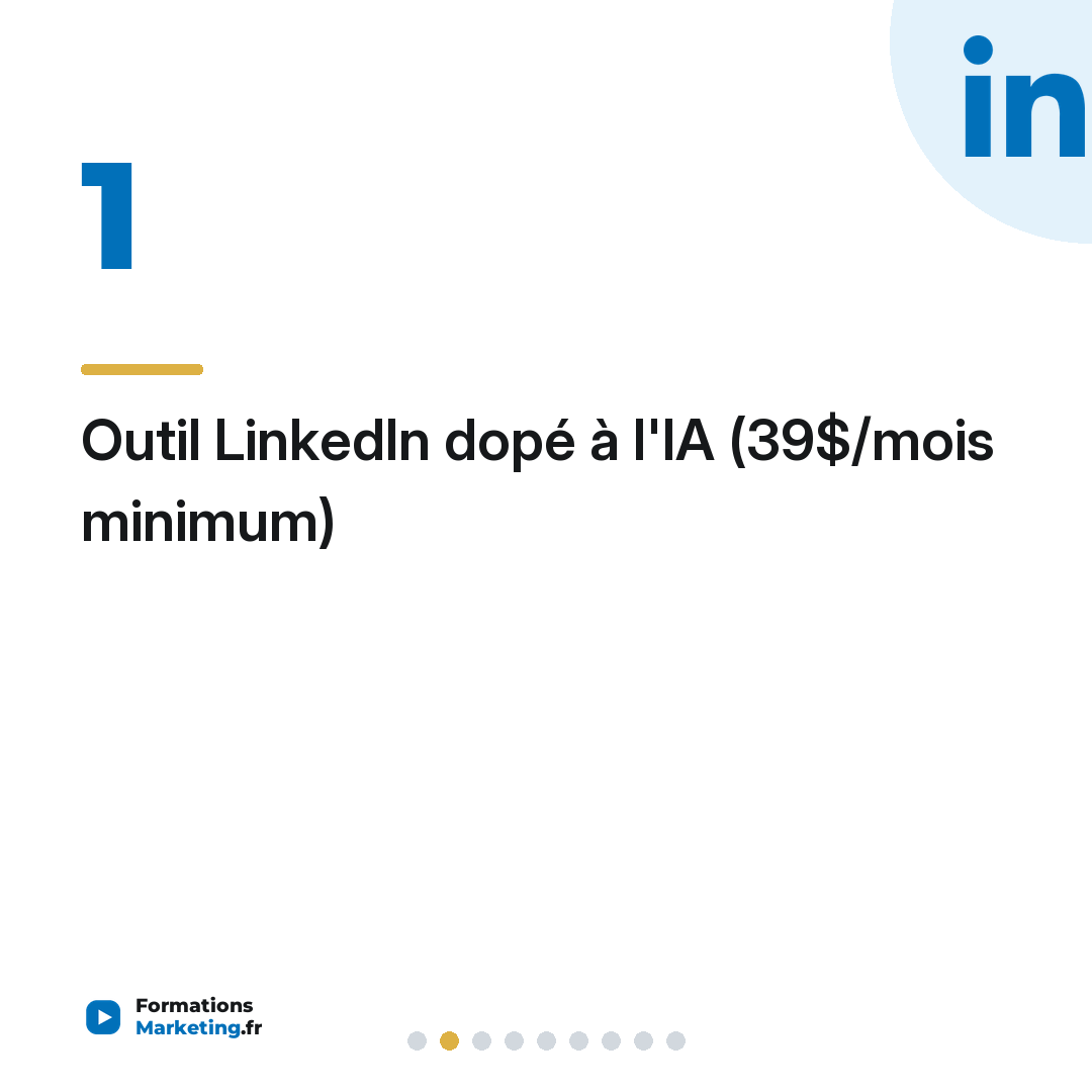 Outil LinkedIn dopé à l'IA (39$/mois minimum)