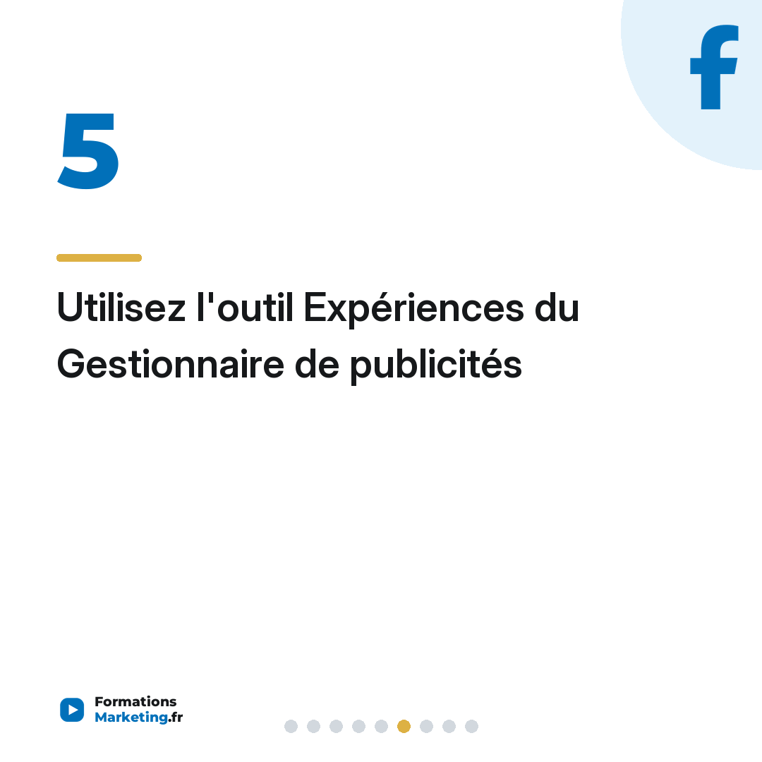 Utilisez l'outil Expériences du Gestionnaire de publicités