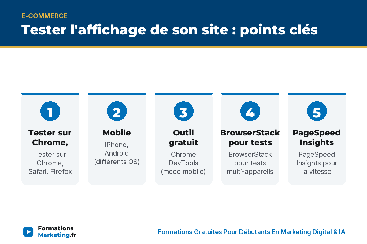 Tester l'affichage de son site : points clés - formationsmarketing.fr