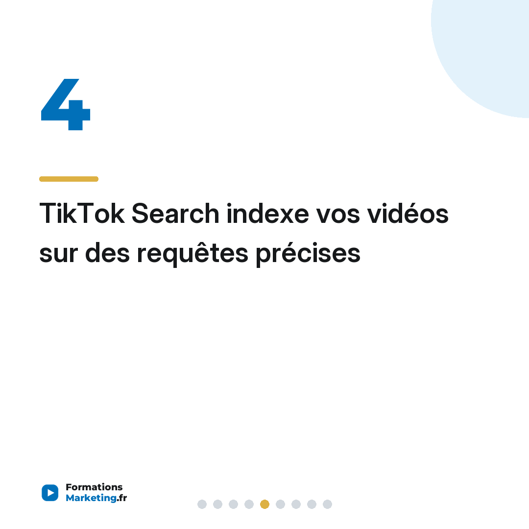 TikTok Search indexe vos vidéos sur des requêtes précises