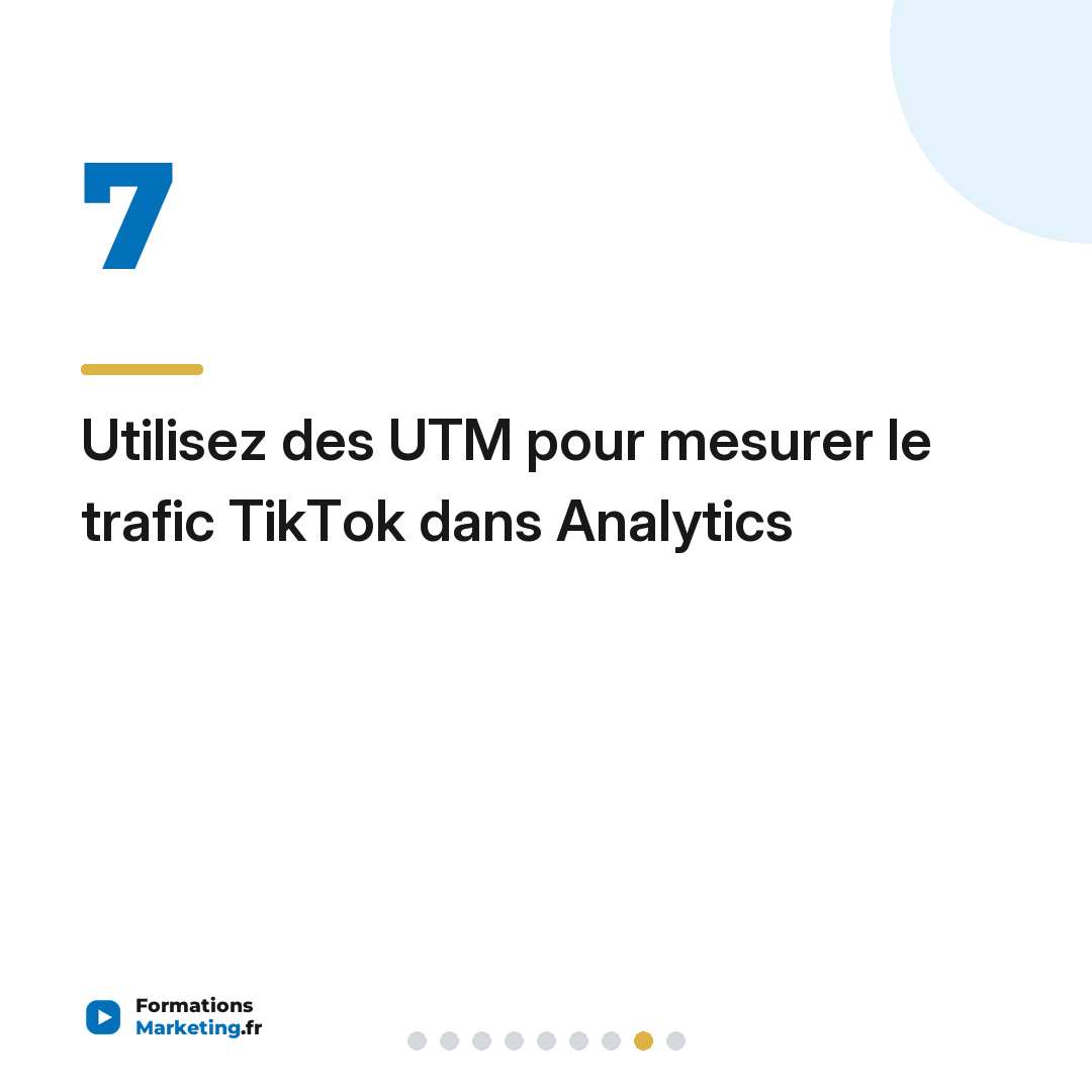 Utilisez des UTM pour mesurer le trafic TikTok dans Analytics