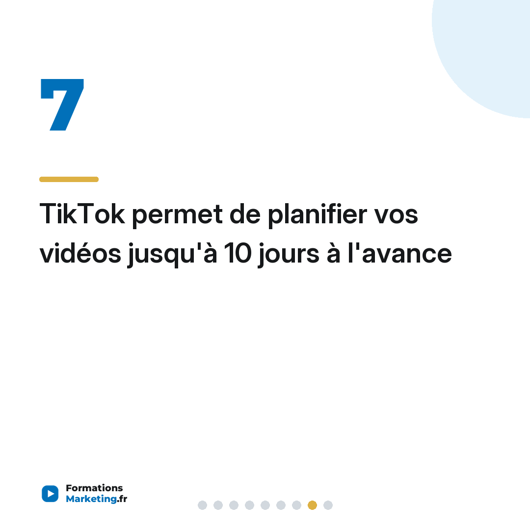 TikTok permet de planifier vos vidéos jusqu'à 10 jours à l'avance