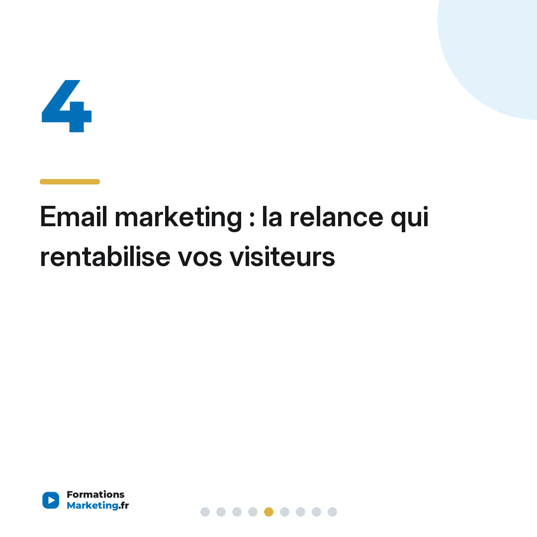 Email marketing : la relance qui rentabilise vos visiteurs