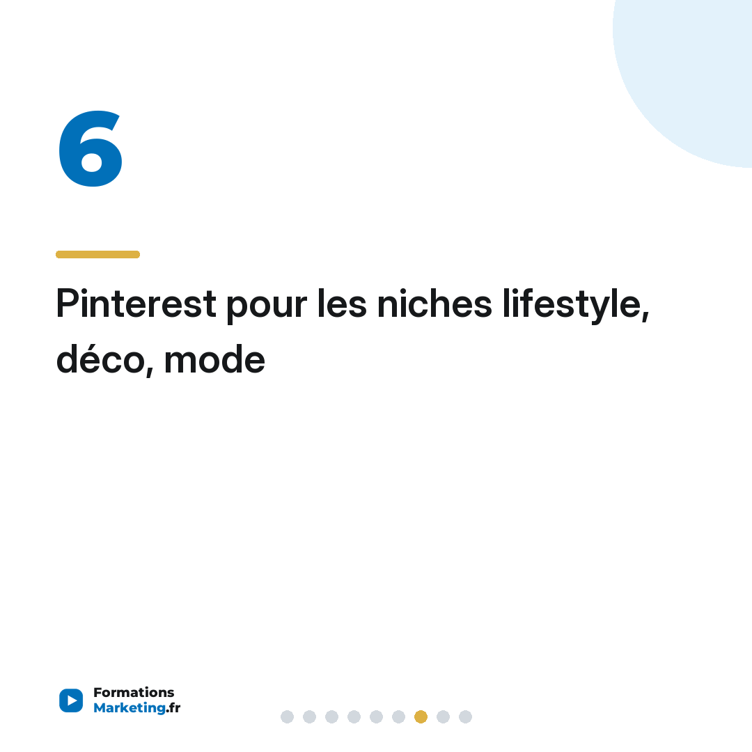 Pinterest pour les niches lifestyle, déco, mode