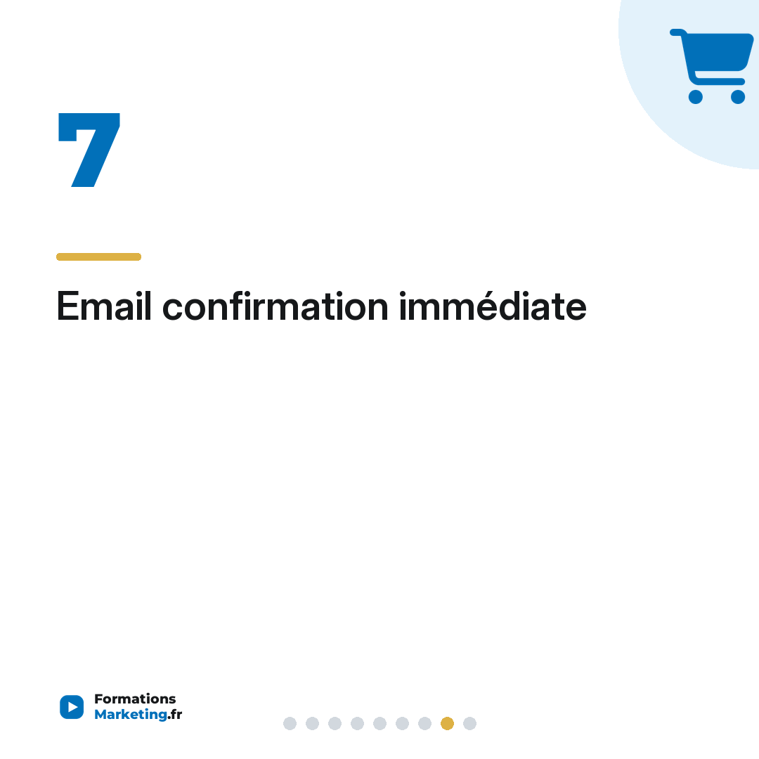Email confirmation immédiate