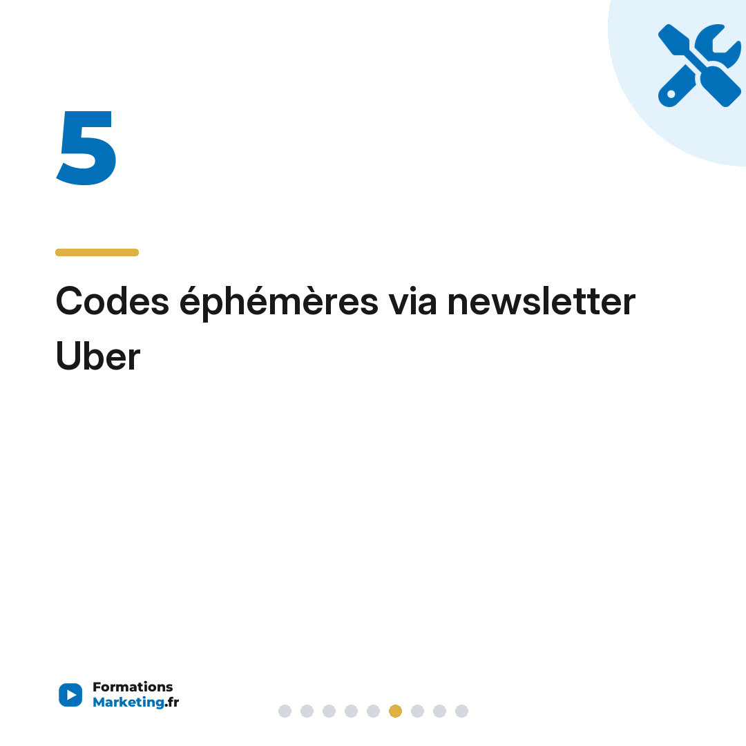 Codes éphémères via newsletter Uber