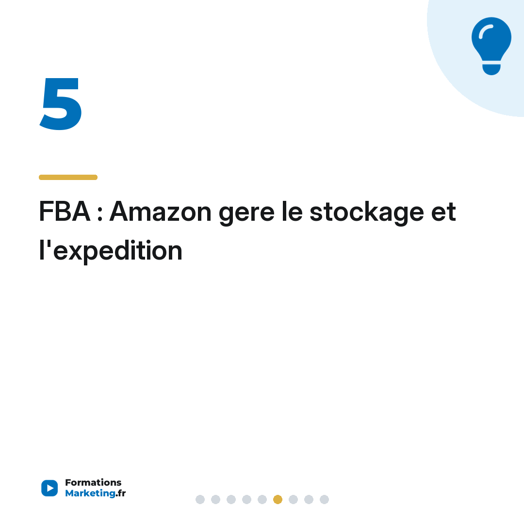 FBA : Amazon gere le stockage et l'expedition