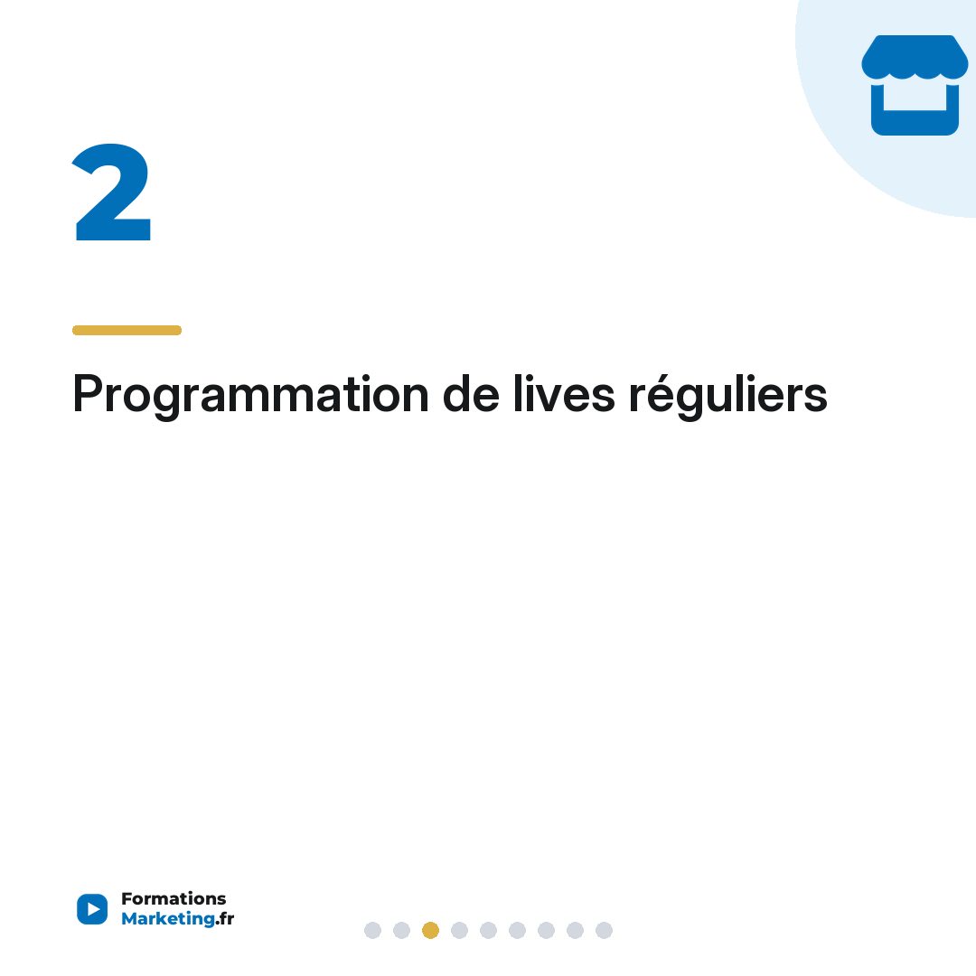 Programmation de lives réguliers