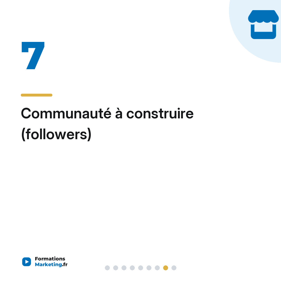 Communauté à construire (followers)