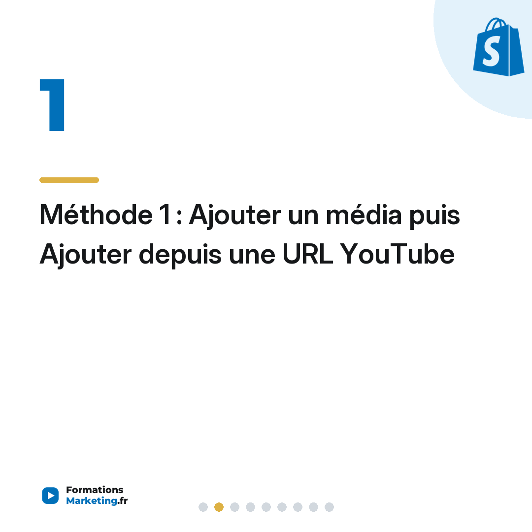 Méthode 1 : Ajouter un média puis Ajouter depuis une URL YouTube