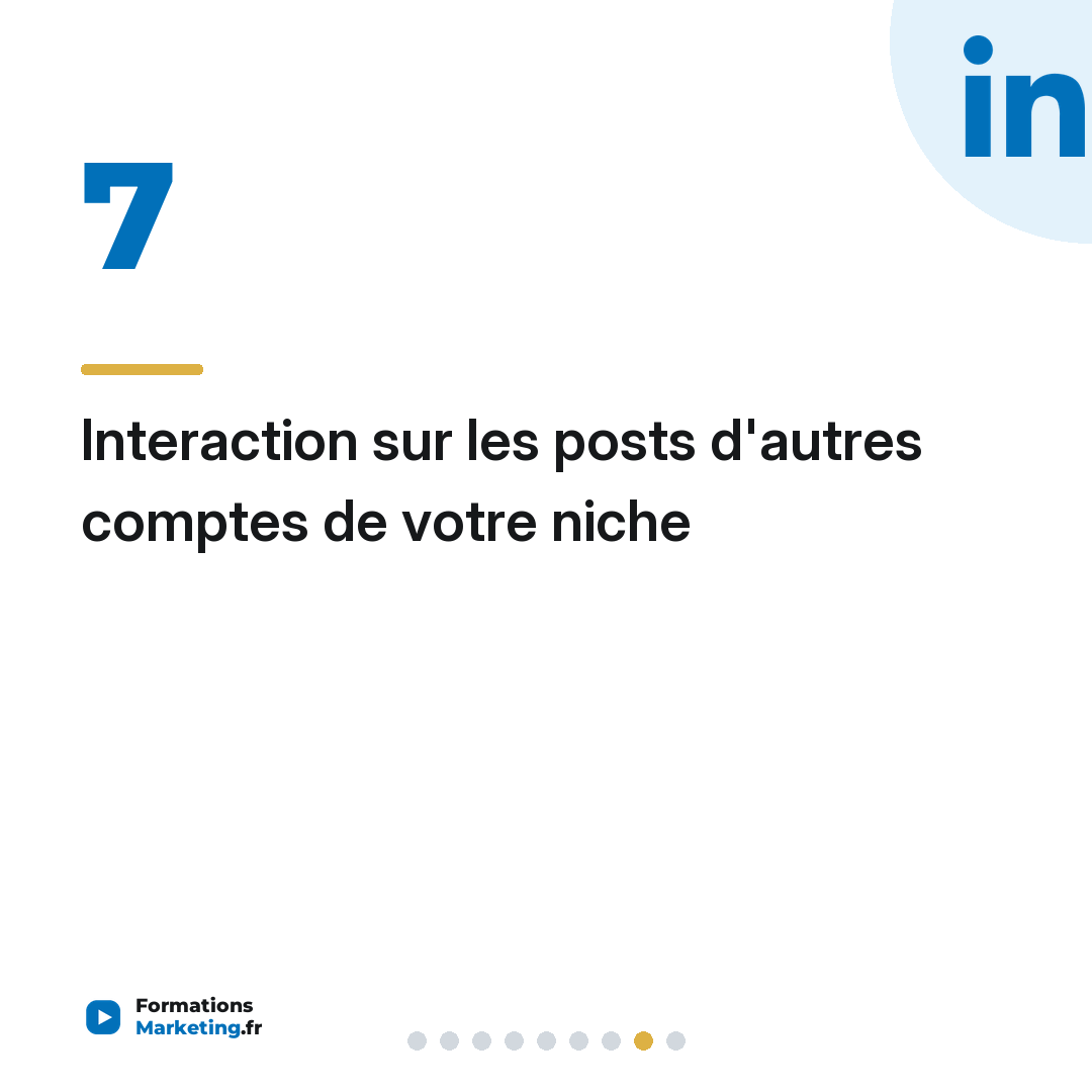 Interaction sur les posts d'autres comptes de votre niche