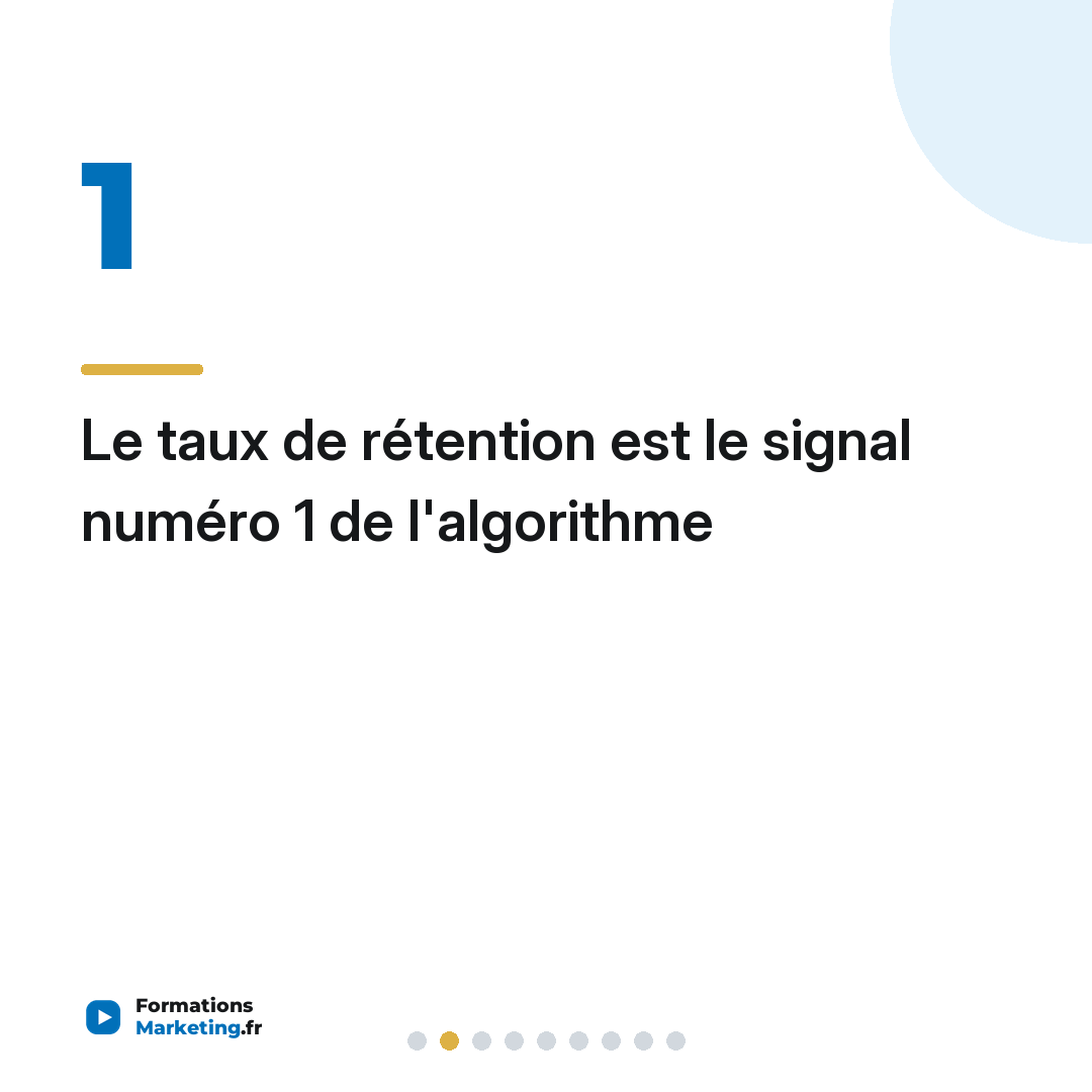 Le taux de rétention est le signal numéro 1 de l'algorithme