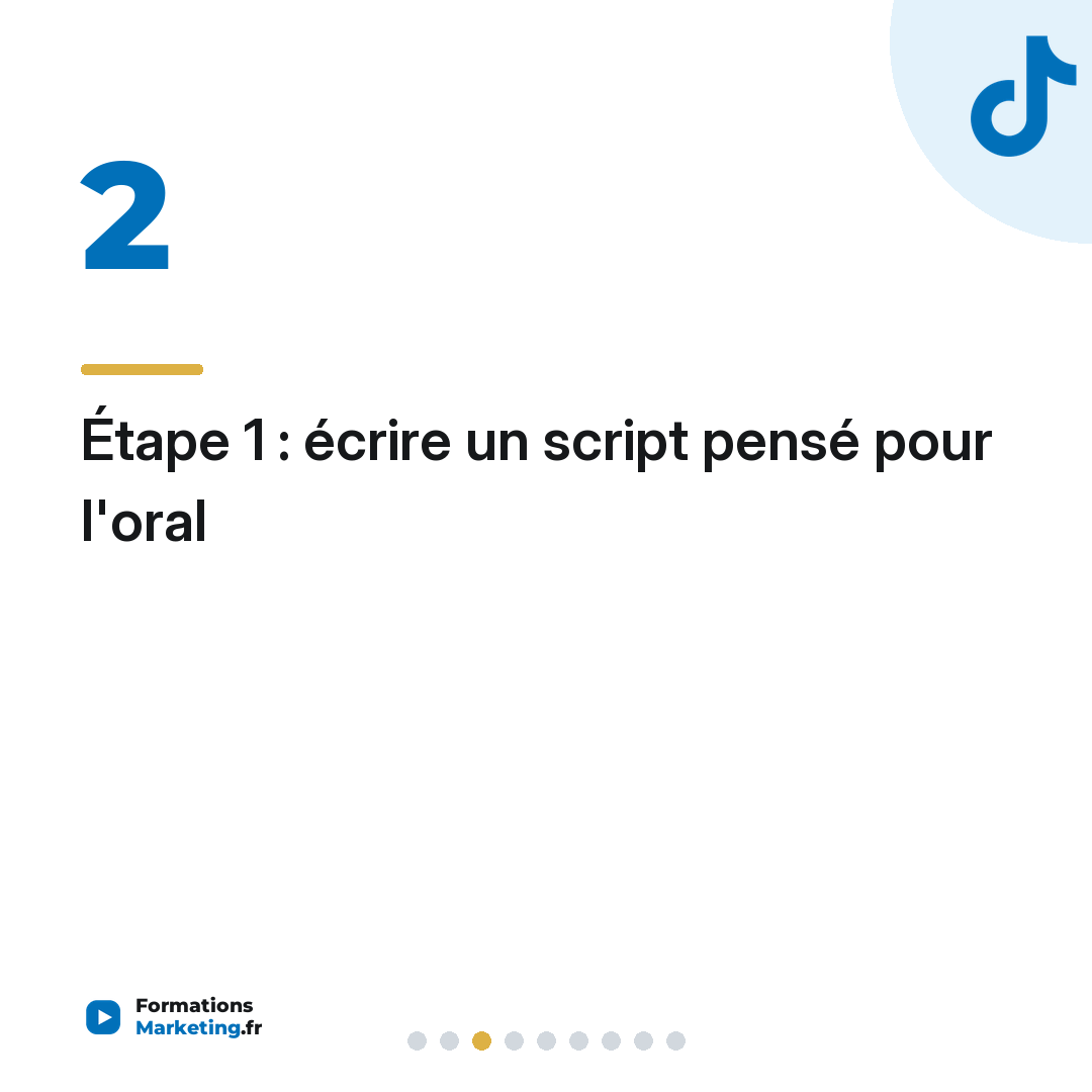Étape 1 : écrire un script pensé pour l'oral