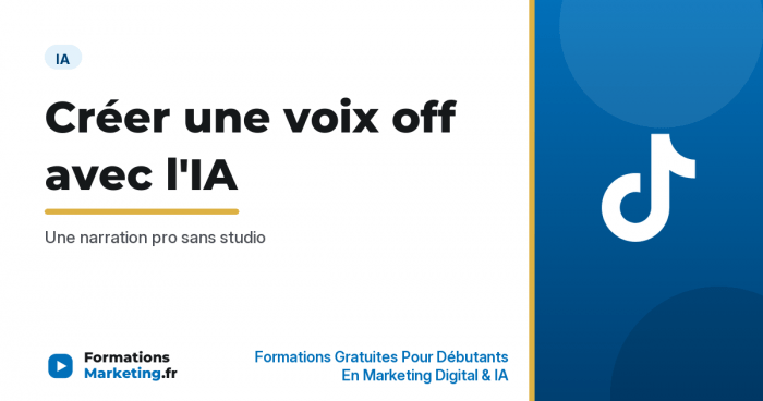 voix off avec ia vignette Créer une voix off avec l'IA, une narration pro sans studio - formationsmarketing.fr