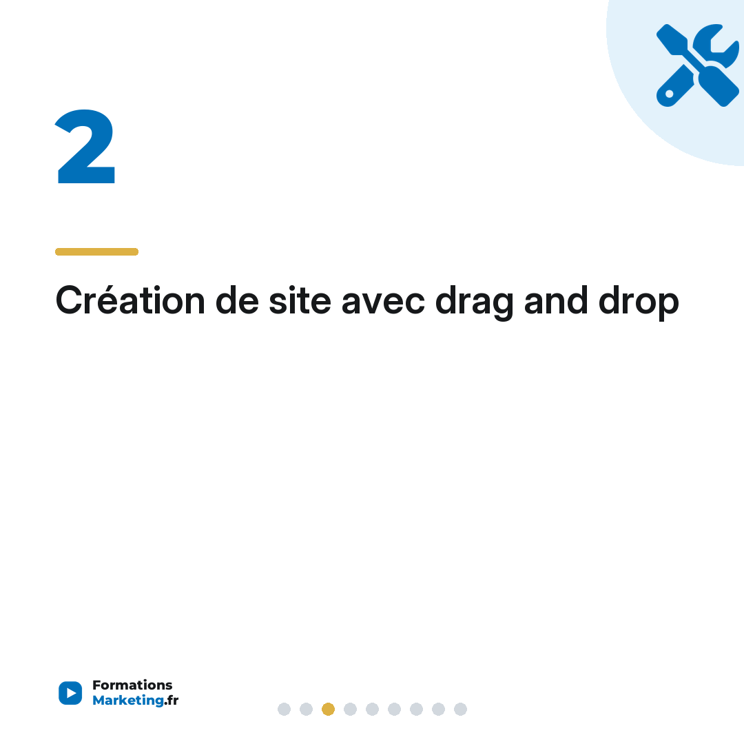 Création de site avec drag and drop