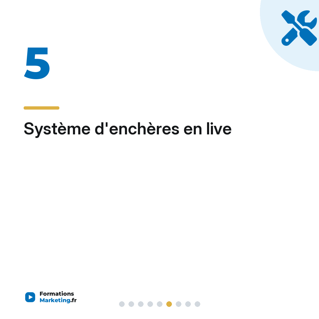 Système d'enchères en live