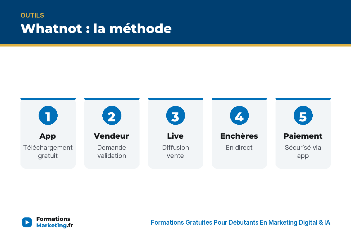 Whatnot : app, vendeur, live, enchères, paiement - formationsmarketing.fr