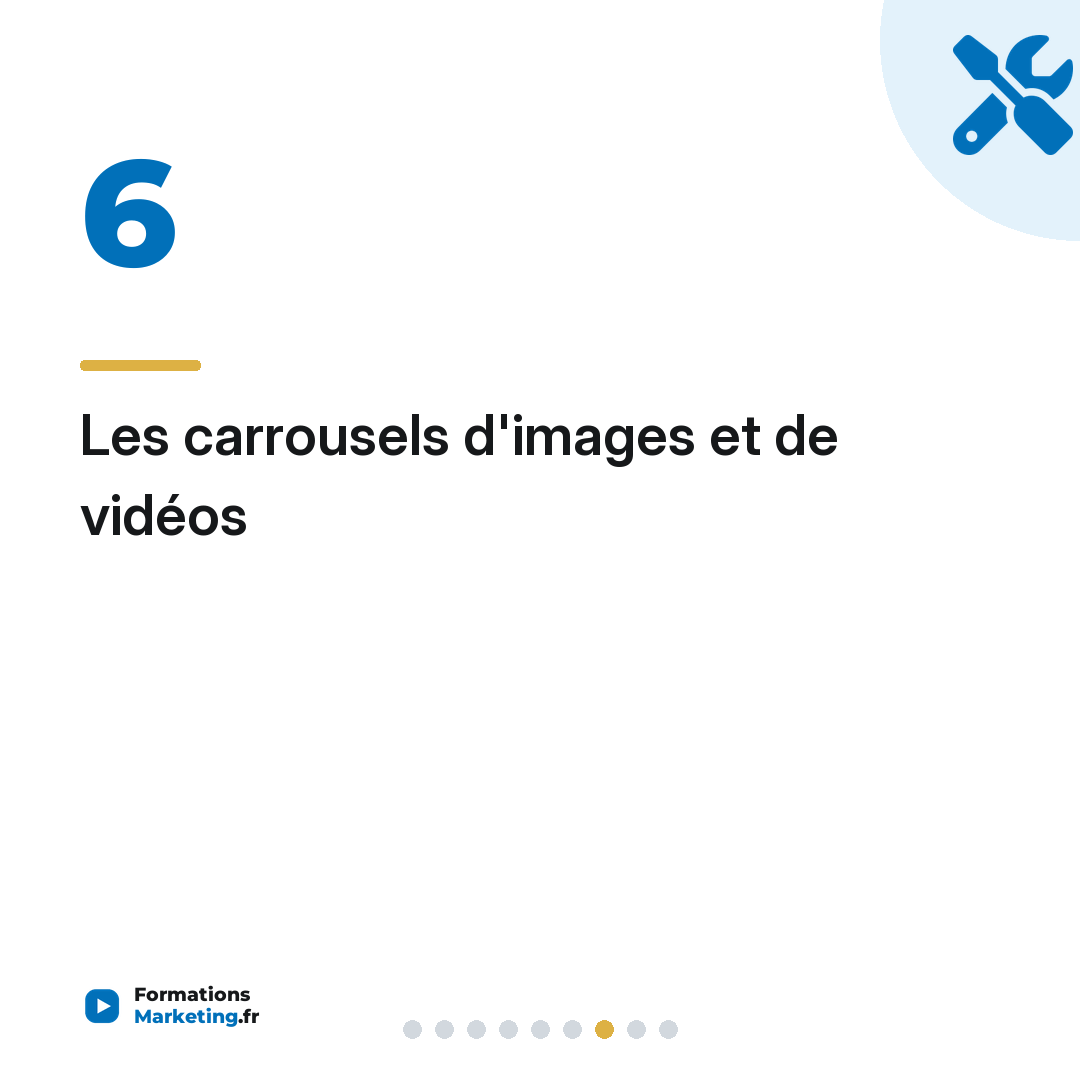 Les carrousels d'images et de vidéos