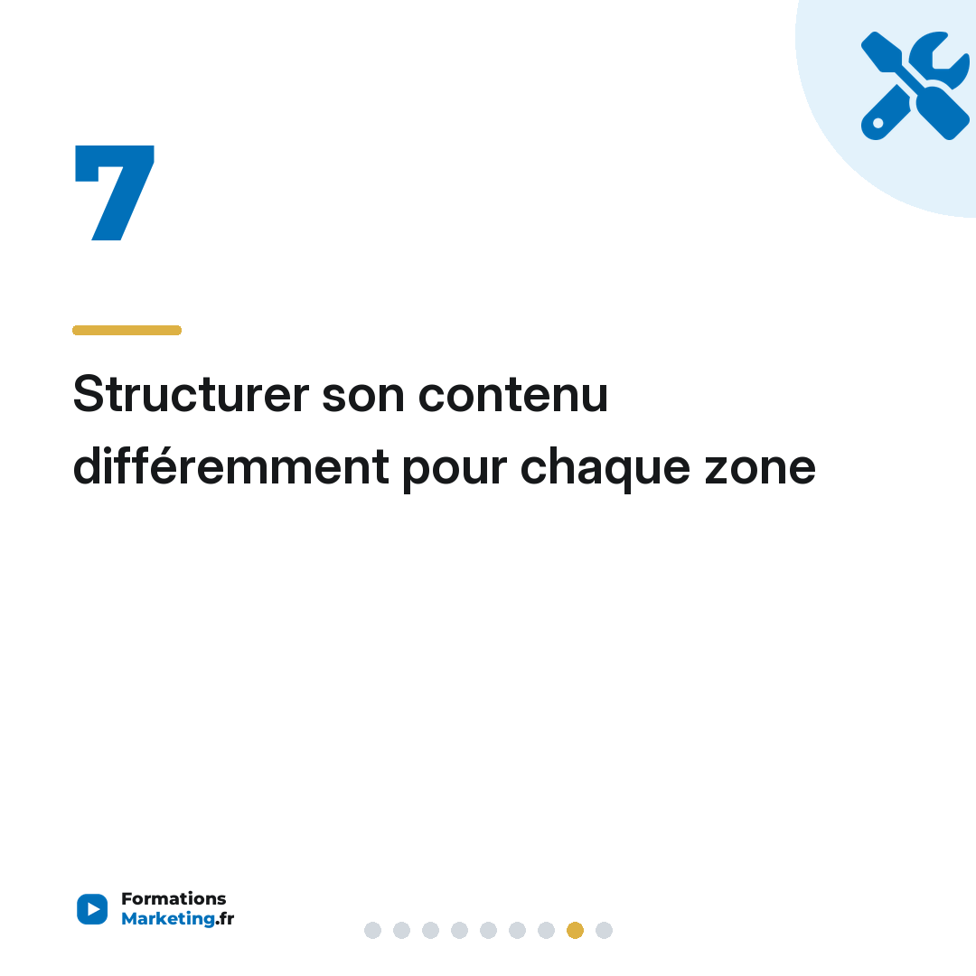 Structurer son contenu différemment pour chaque zone