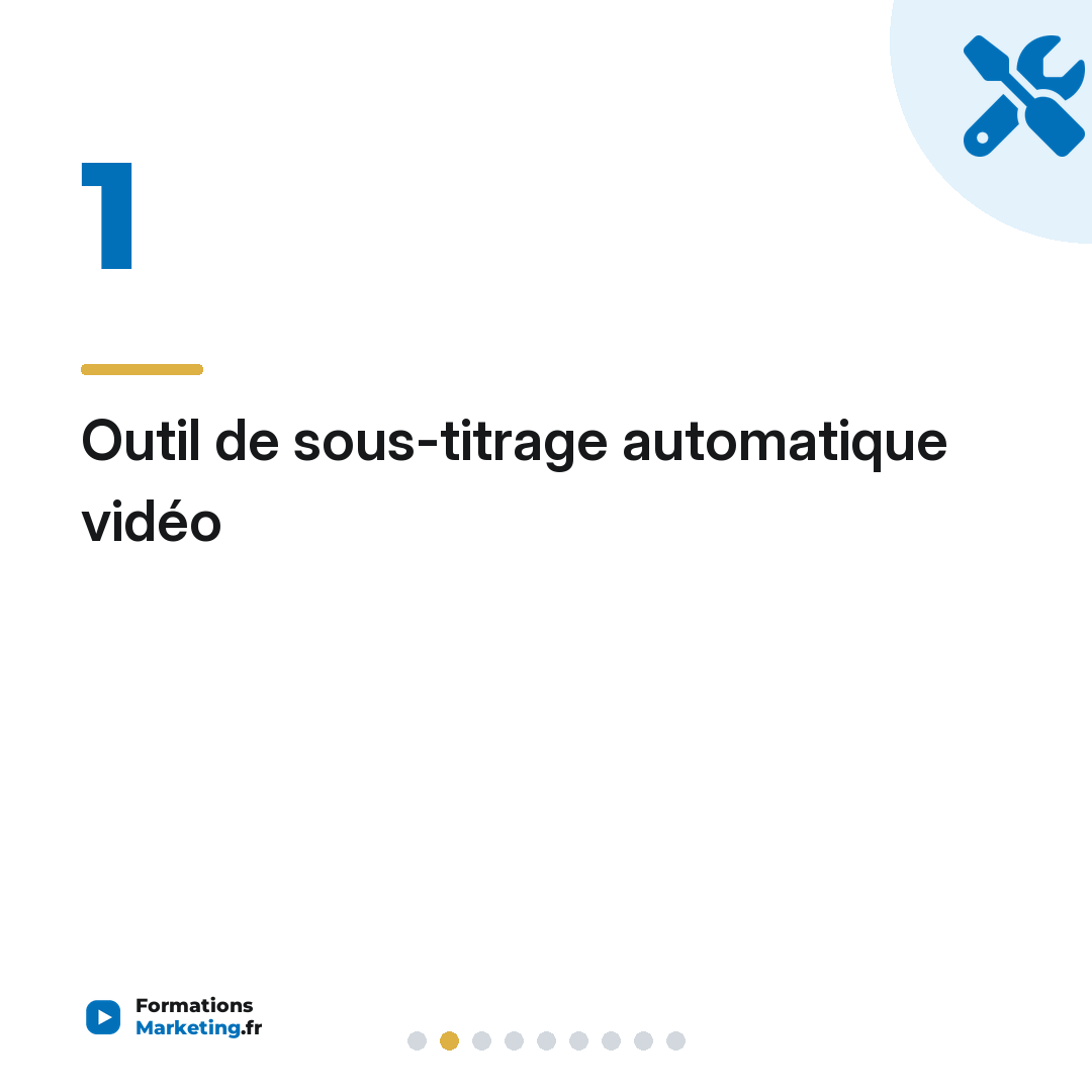Outil de sous-titrage automatique vidéo